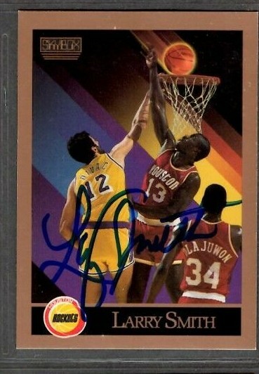 1990 Skybox #111 Larry Smith Signed auto Autograph tough (H72& reg )