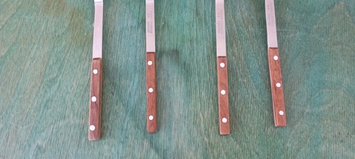 6 x Mono T Besteck Teile Teak Edelstahl Peter Raacke Messer Gabel Kaffeelöffel - Bild 15 von 15