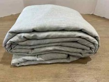 Pottery Barn Belgian Flax Linen Mineral Drape ONE 100x120"  Blackout