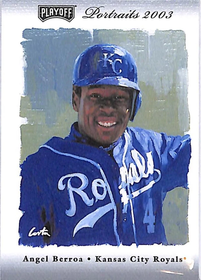 2003 Плей-офф портреты автографы серебро #90 Angel Berroa Auto 31/50 KC Royals - Изображение 2 из 2