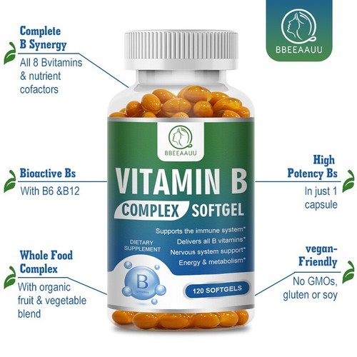 Vitamin B Complex 120 Capsules With Vitamin C - High Potency