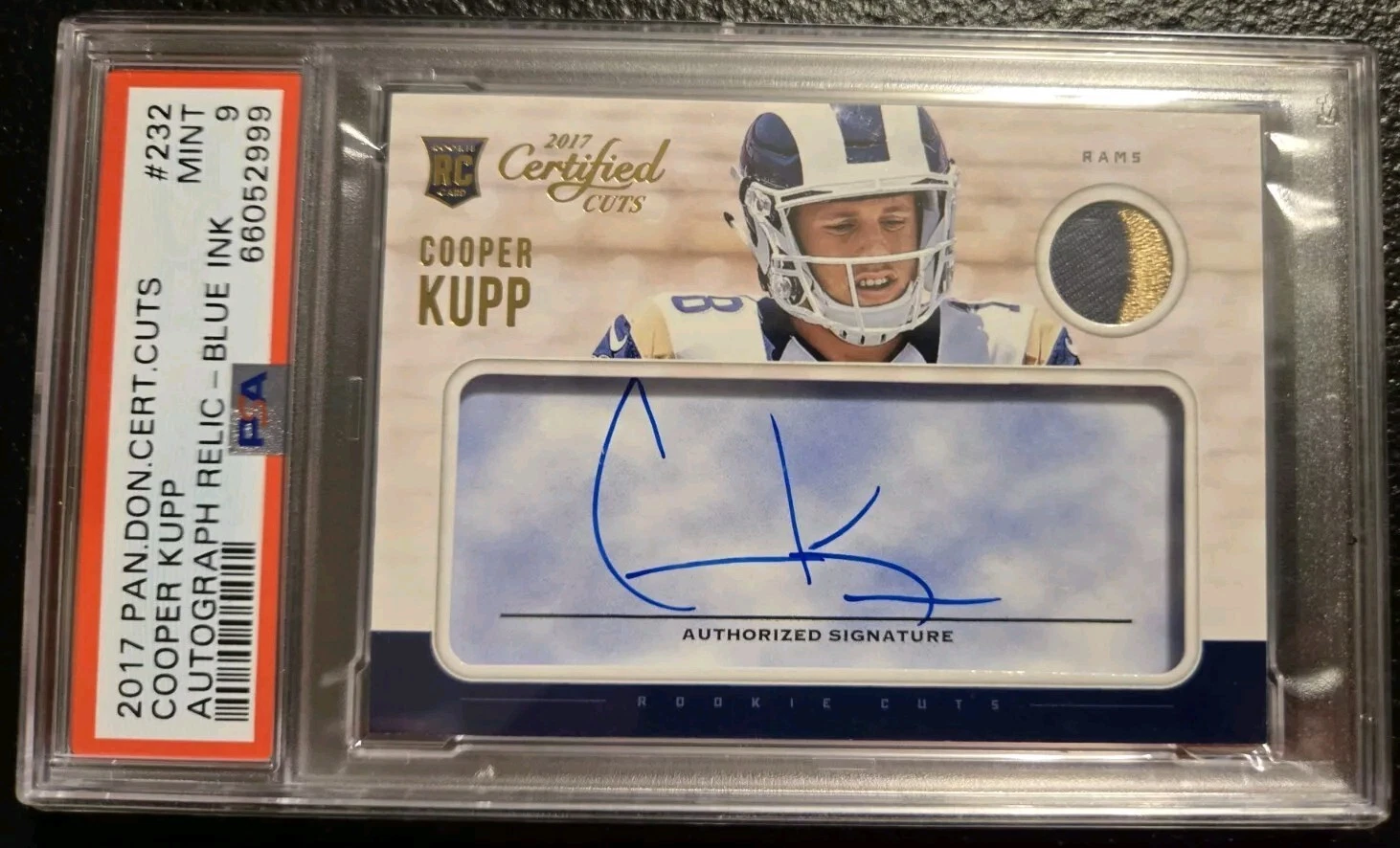Cooper Kupp Panini Donruss Certified Cuts #232 Autograph Relic-Blue Ink