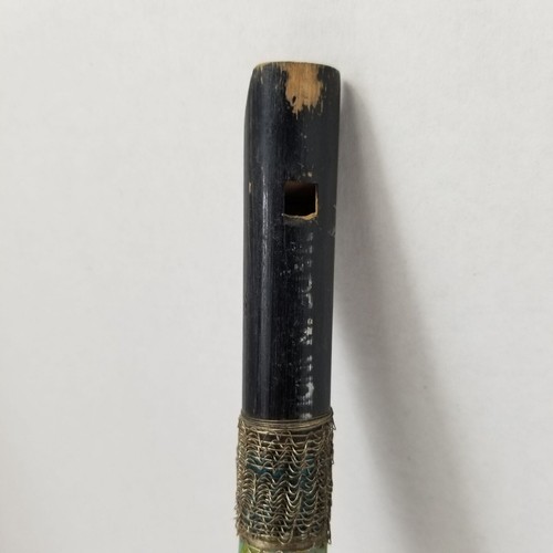 Vintage Black 6 Hole Wood Flute Made in India 14" - Picture 10 of 10