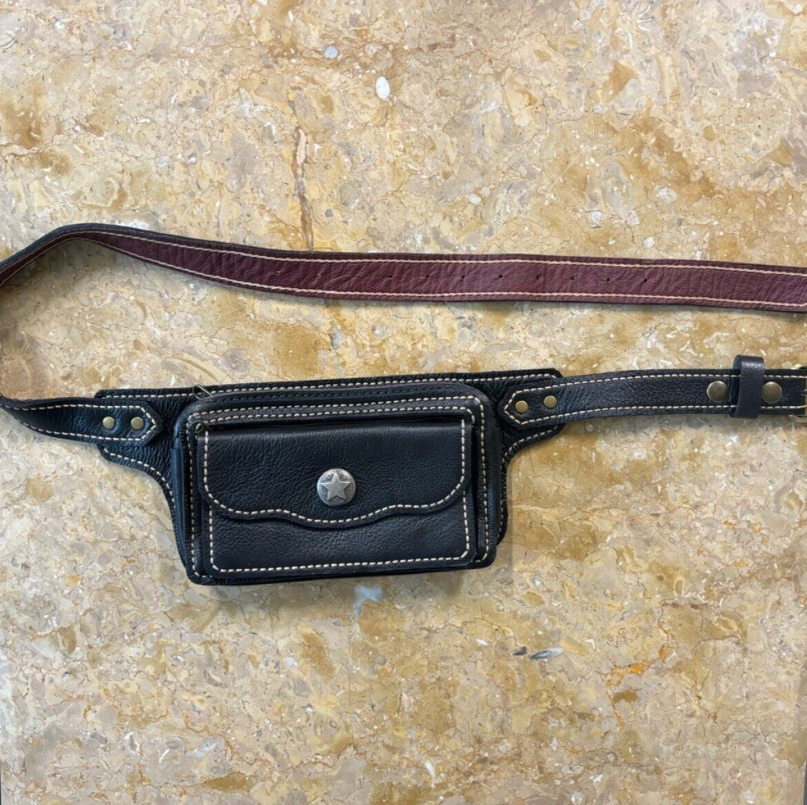 BELT REAL LEATHER! 100% . Nwot NWOT Mens Handmade Brown 100% Leather Hand Tooled Western  main image 3