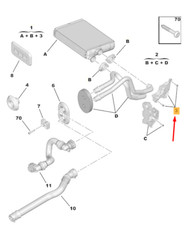 Cinghia tubo radiatore CITRO�N C4 CACTUS 6448V5 nuova originale