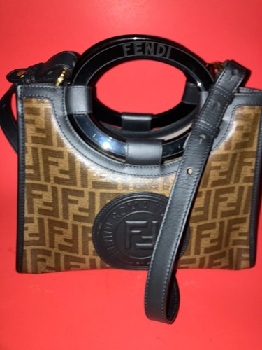 Authentic New Fendi Bag- Designer handle & long strap- 10Wx9Lx4D