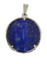 Collier Ancien En Lapis-lazuli Bleu - Chaîne Réglable 18 Pouces - Bijou Artisanal Argenté
