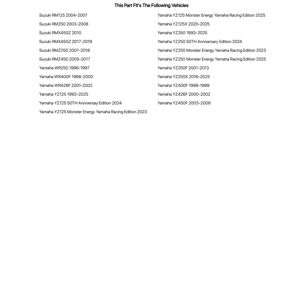 PC Racing Pro-Seal For YAMAHA YZ250 1993-2023