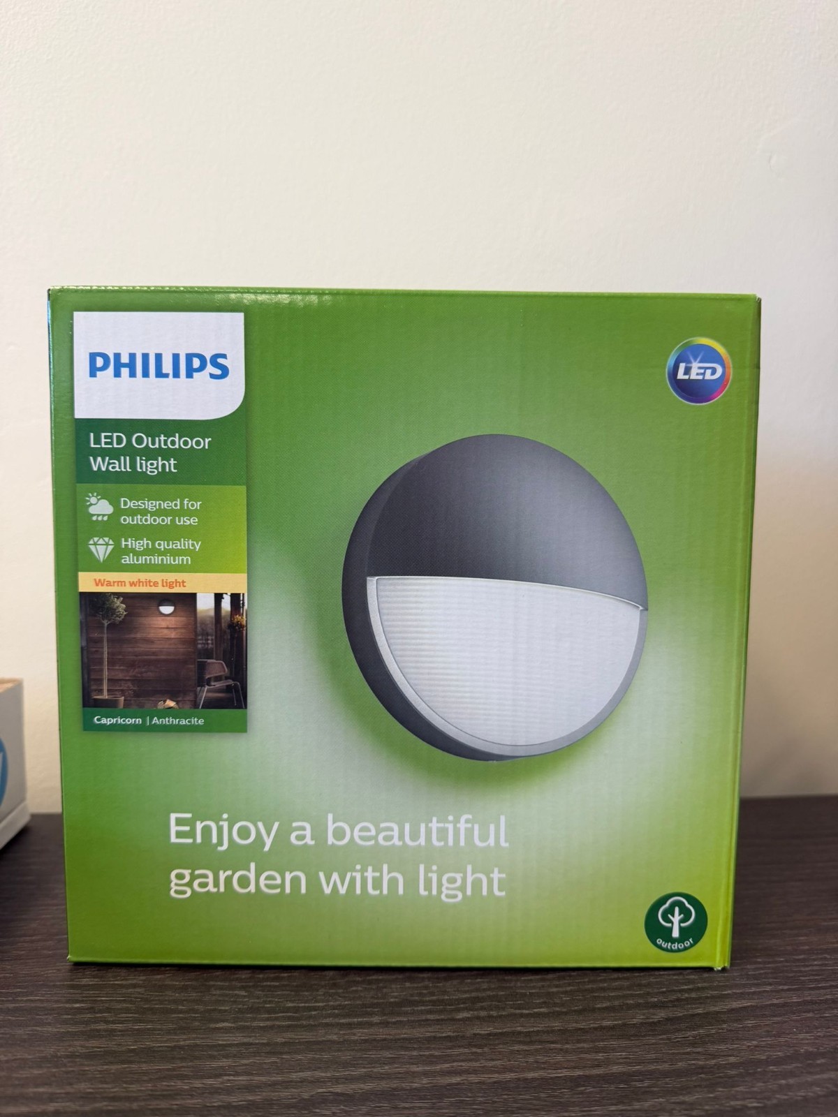 Philips Capricorn Outdoor Wall Light LED in Anthracite