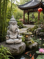 Steinguss Skulptur Ganesha Elefantengott