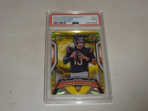 2024 Topps Resurgence Yellow Surge #117 Caleb Williams 210/225 RC PSA 9 MINT
