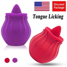 Rose Massager For Women Waterproof Magnetic USB Charging RED/PURPLE NEW