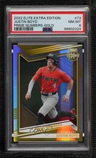 2022 Panini Elite Extra Edition Prime Numbers Gold 8/24 Justin Boyd PSA 8 0e2x