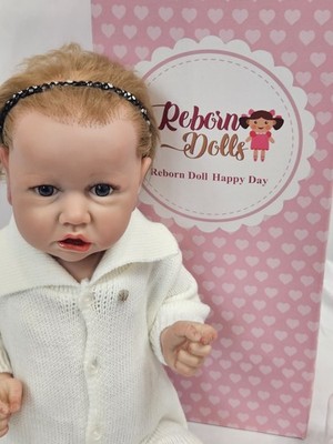 Custom Reborn Doll 20  Realistic Blonde Haired, Blue Eyed Baby Girl Doll NEW