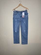 Levi's 514 Straight Fit Blue Jeans Boys Size 14 Husky Adjustable Waist NWT