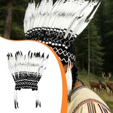 American Chief Indian Native Hat Feather Headdress for Party Cosplay Stage