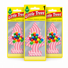 LITTLE TREES Bubble Gum Car Freshener, 3 Pack, 1 Count Each - Tree-Shaped Air