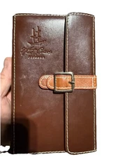 Vintage West Caicos Reserve Domino Set 67 Tiles Leather Case Magnetic Closure