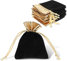 20 Pcs Velvet Drawstring Jewelry Pouches, Jewelry Bags, 3x4 Inch Gift Bag, Ca...