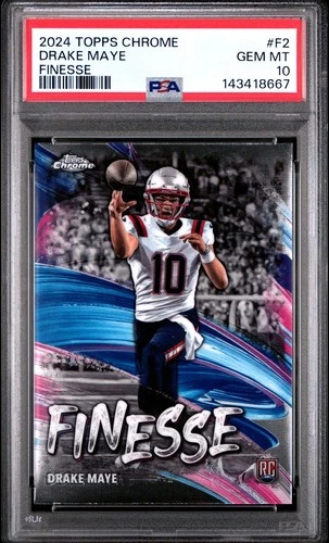 2024 Topps CHROME FINESSE #F2 DRAKE MAYE PSA 10 GEM MINT ROOKIE