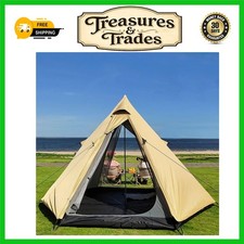 Ultralight 4 Person Camping Tent Double Layer Outdoor Hiking Teepee 118x106x75in