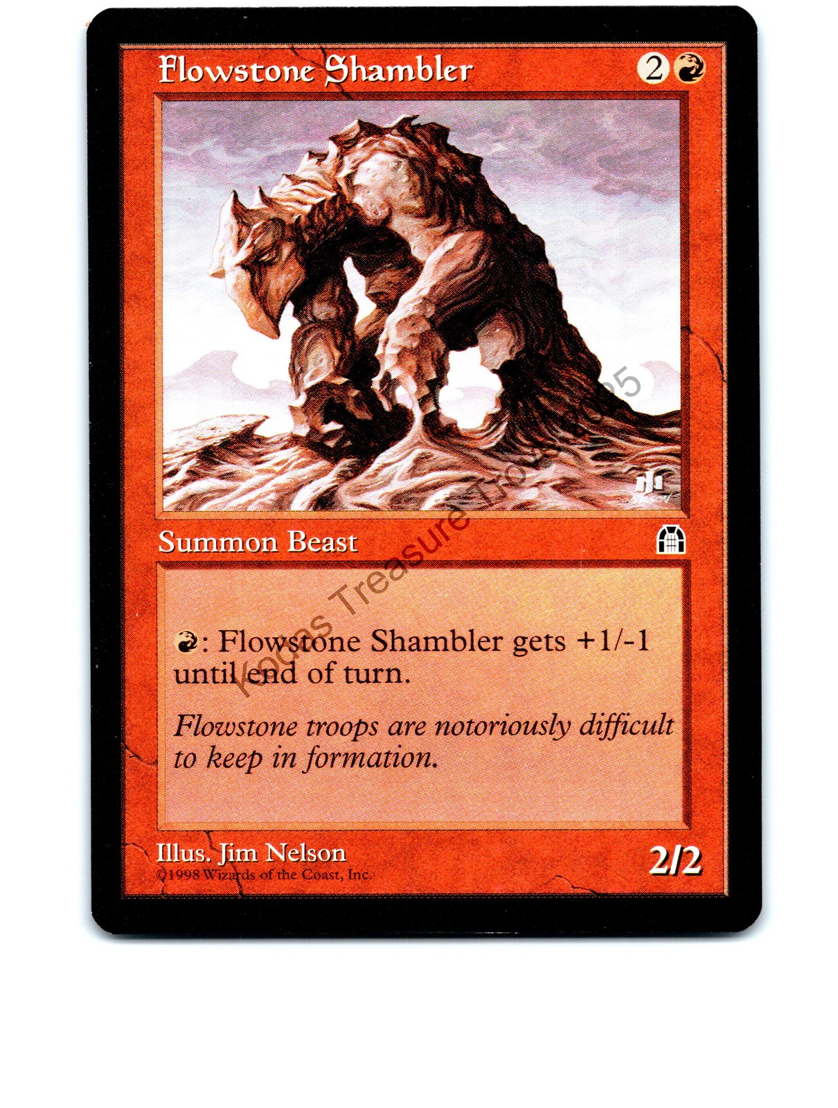 Flowstone Shambler Red Common Stronghold MTG NP Near Mint or Better
