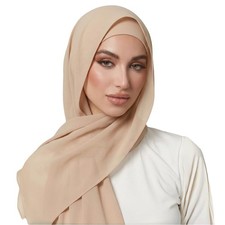 Instant Hijab for Women with Undercap Muslim Scarf Set with Hijab Undercaps W...