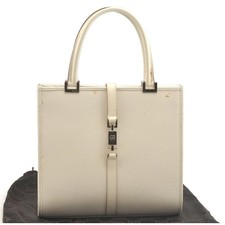 Autentica GUCCI Jackie borsa a mano in pelle bianca AC034