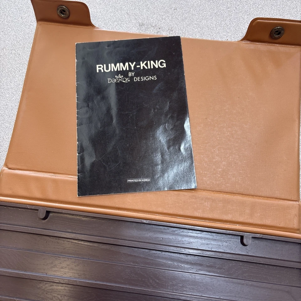 Rummy King Vintage Tile Game 103 Tiles + 4 Racks Original Case Board Game - Image 3 of 4