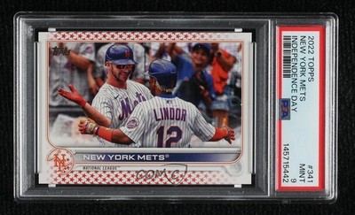 2022 Topps Series 2 Independence Day 20/76 New York Mets #341 b4d