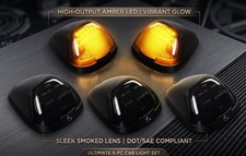 Ford Super Duty F250f350f450 Cab Roof 5pcs Amber Led Lights Smoke Lens Truck