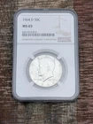1964-D 50C Silver Kennedy Half Dollar~NGC MS65