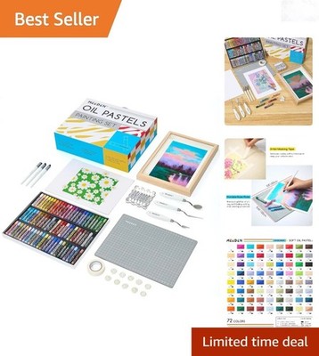 102-Piece Soft Oil Pastel Art Set with Accessories   Vibrant Colors & Profess...