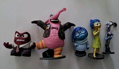 Disney Inside Out Lot Of 5 PVC Figures Cake Toppers Nice Hard To Find Set