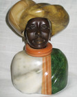 South African Carved Verdite Figural Sculpture ~ African Tribal Woman ~ — photo 1