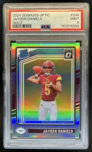 2024 Panini Donruss Optic Jayden Daniels Holo Rated Rookie #248 Commanders PSA 9