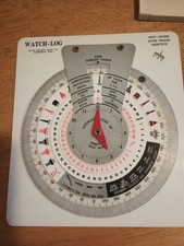 Watch-Log navigation vintage nautical tool for calculating maritime objectives.