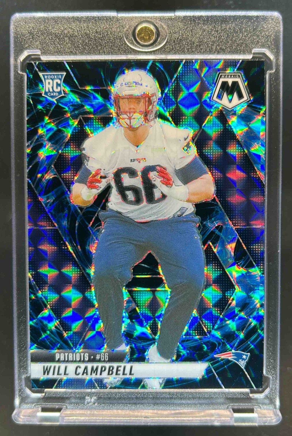 2025 Mosaic Will Campbell Rookies RC Genesis Prizm Rookie #378 Patriots