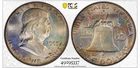1963 D PCGS MS64 Toned Franklin Half Dollar 50¢ Beautiful Toning
