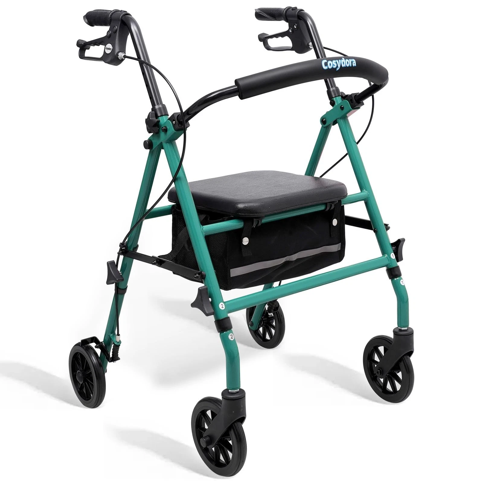 Cosydora Walkers for Seniors, Foldable Rollator Walkers with Seat, 6" All-Ter...