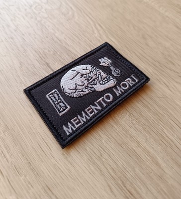 MEMENTO MORI| Bedenke, dass du sterben wirst | Patch Klett Aufnäher Moral Eckig 
