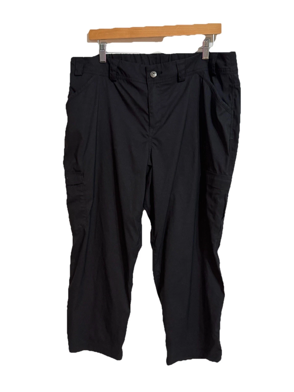 Duluth Trading Co Sz 16 Women's Duluth Flex Dry on the Fly Black Capri Pants
