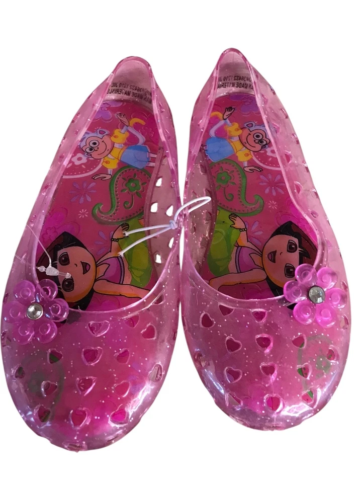 Zapatos Dora La Exploradora Jelly Talla M 9 10 Nuevos con Etiquetas y Nickelodeon Great Smiles Set Foto 3 de 4