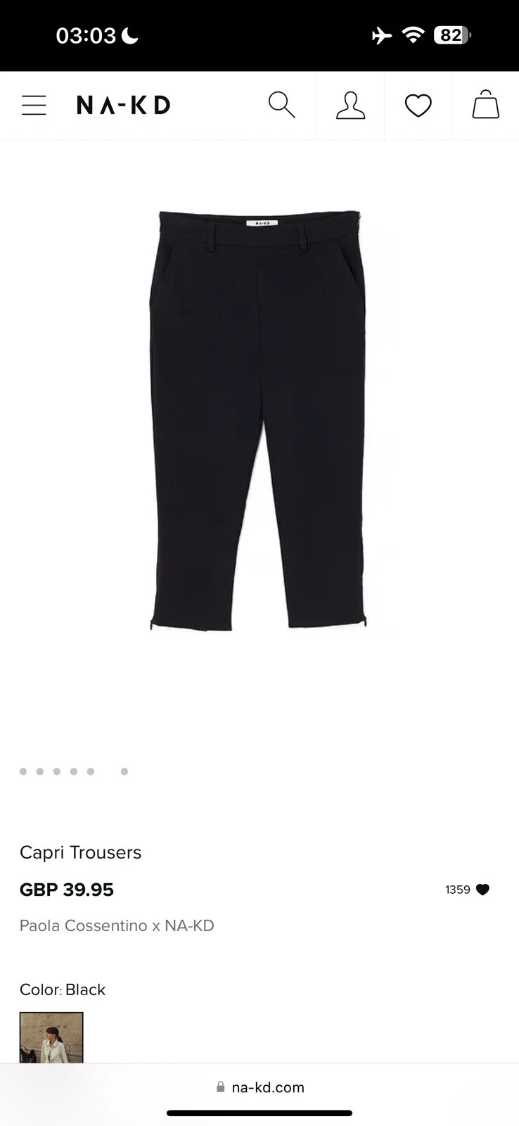 Nakd capri trousers New Black