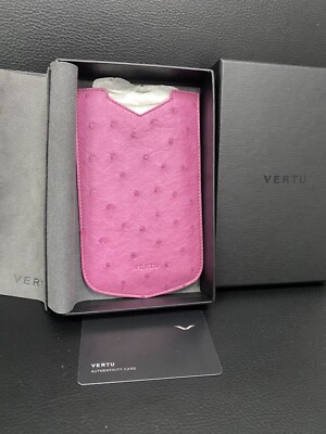 Original New Case Brand Vertu Constellation V, PINK OSTRICH CASE