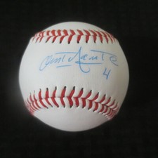 Omar Infante Braves/Tigers autograph Baseball #1