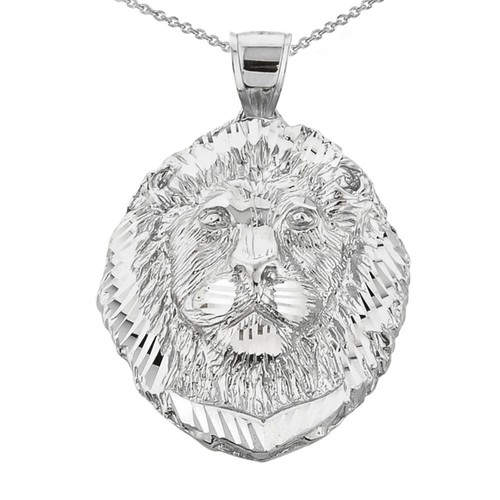 .925 Sterling Silver Diamond Cut Lion 
