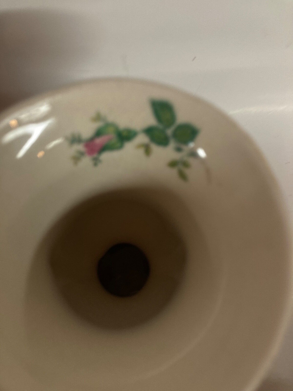 Vintage Gold Trimmed Bud Vase Crackle with Roses eBay