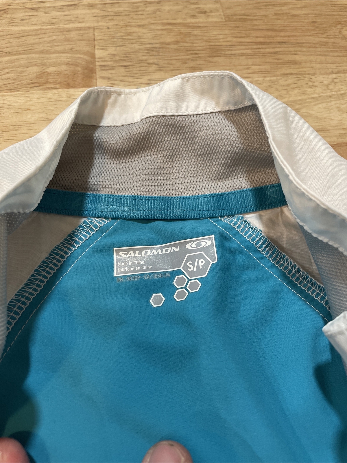 Salomon Clima Wind Zip Piena Giacca Donna Frangivento Small Blue Trail Running