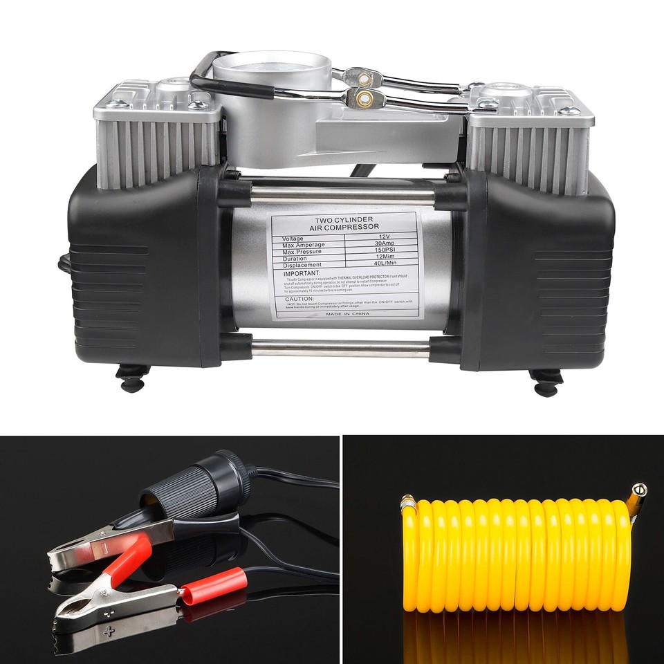 Heavy Duty Portable Air Compressor Car Tire Inflator Electric Pump Auto ...